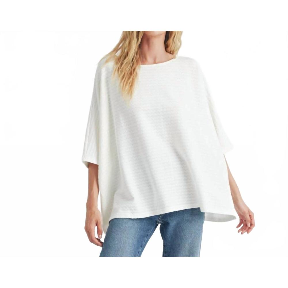 NEW FUN 2 FUN oversized knit sweater top in white